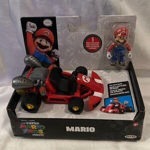 The Super Mario Bros. Movie 2.5”/6cm Mario Figure with Pull Back Racer (NEW)